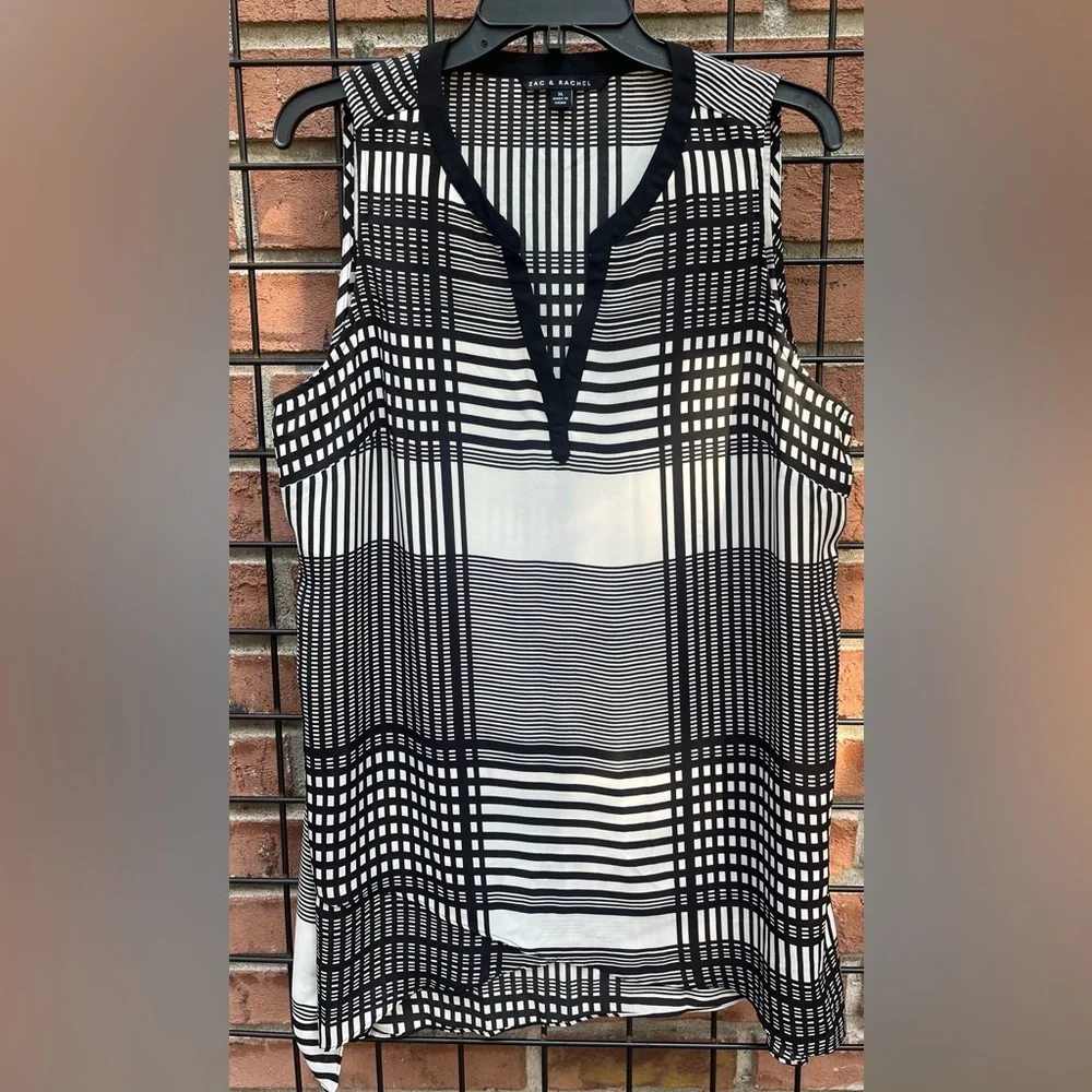 Zac & Rachel Black and White Blouse EUC Size XL - Picture 1 of 2